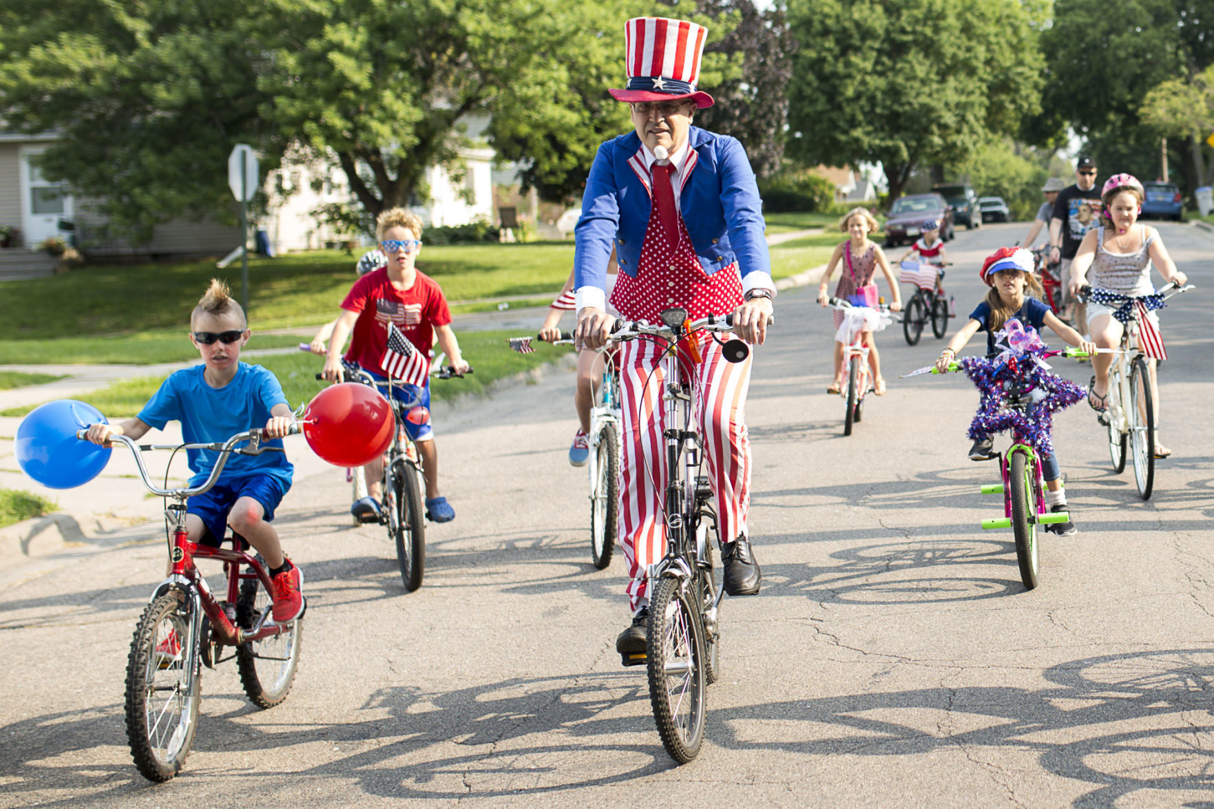 Uncle Sam at Indian Village parade, 2015